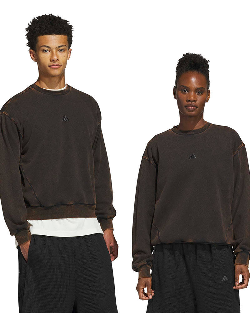 Blusão adidas Gola Careca Fleece Unissex