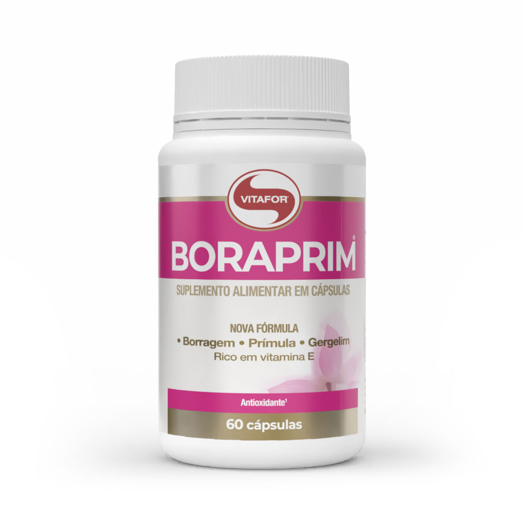 BORAPRIM®: Mix de óleos de prímula, borragem e gergelim 60 Cápsulas — foto do produto em fundo branco