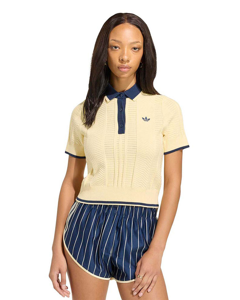 Camisa adidas Polo Main Originals Feminina — foto do produto em fundo branco