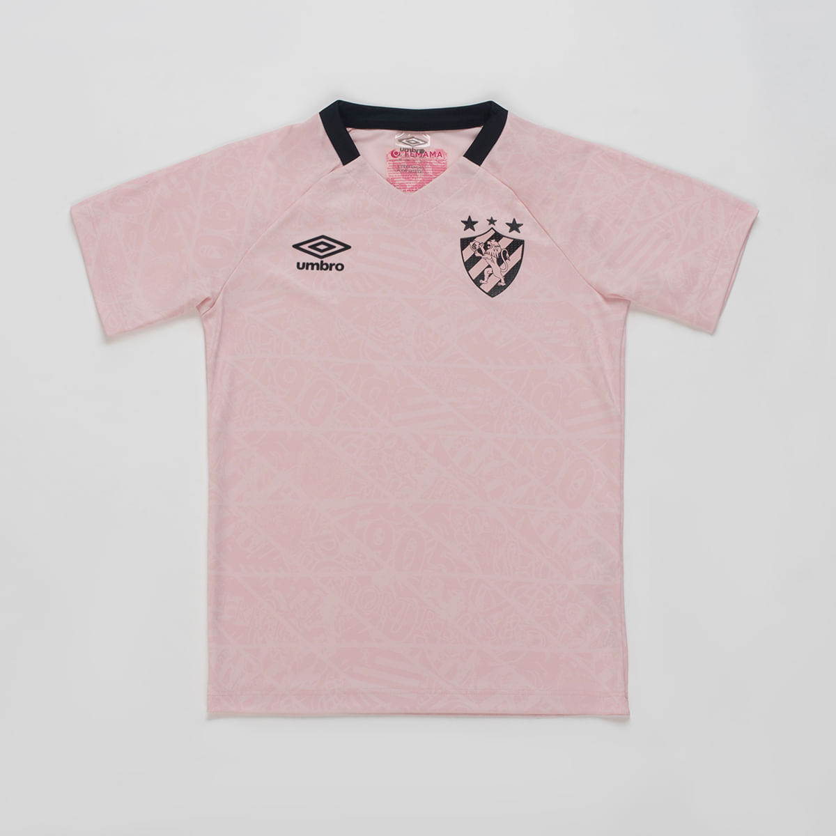 Camisa Juvenil Umbro Sport Outubro Rosa 2025 — foto do produto em fundo branco