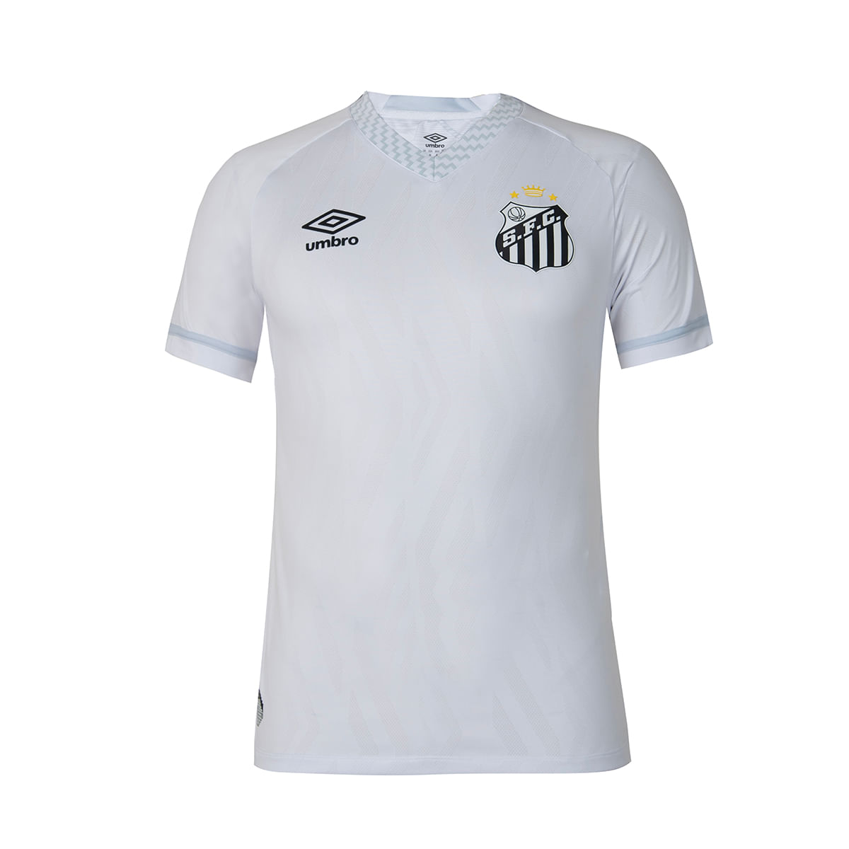 Camisa Masculina Umbro Santos Of.1 2025 (Jogador) Nº10 C/Nome — foto do produto em fundo branco