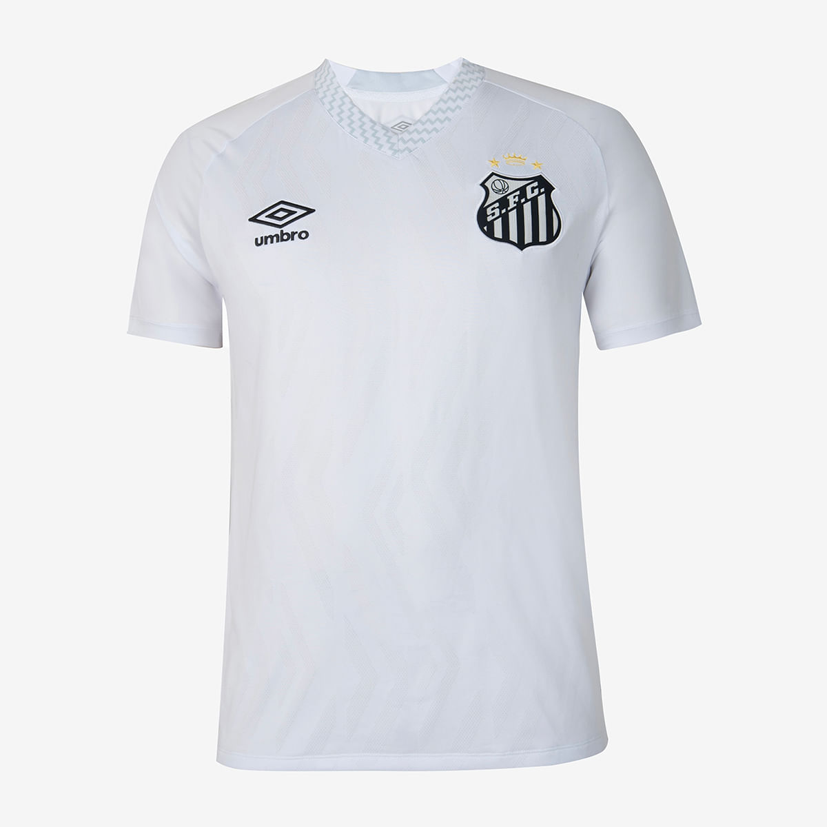 Camisa Masculina Umbro Santos Of.1 2025 Torcedor S/N — foto do produto em fundo branco
