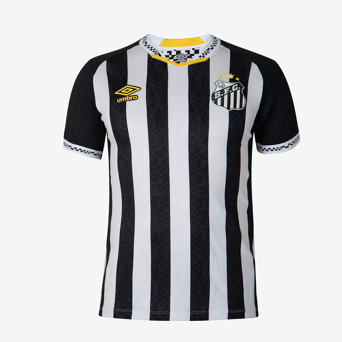 Camisa Masculina Umbro Santos Of.2 2025 Jogador S/N — foto do produto em fundo branco