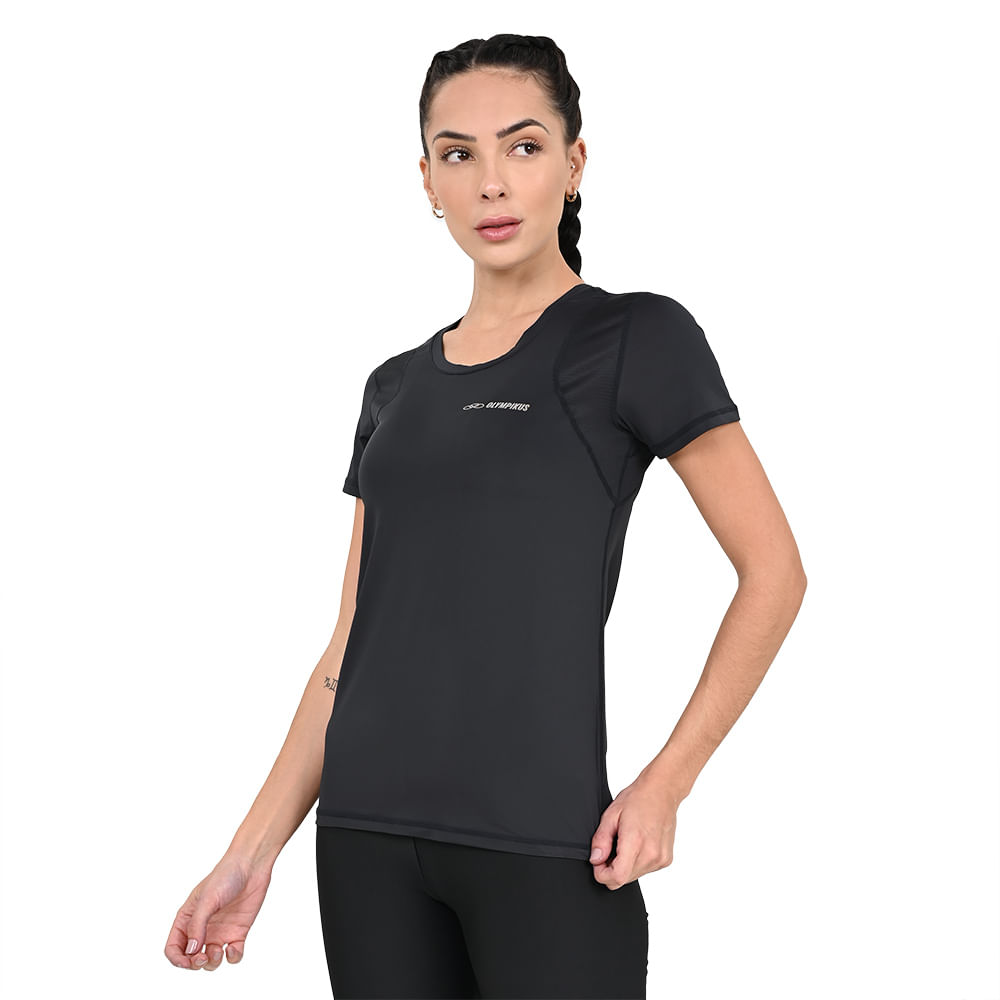 Camiseta com Recortes Olympikus Feminina — foto do produto em fundo branco