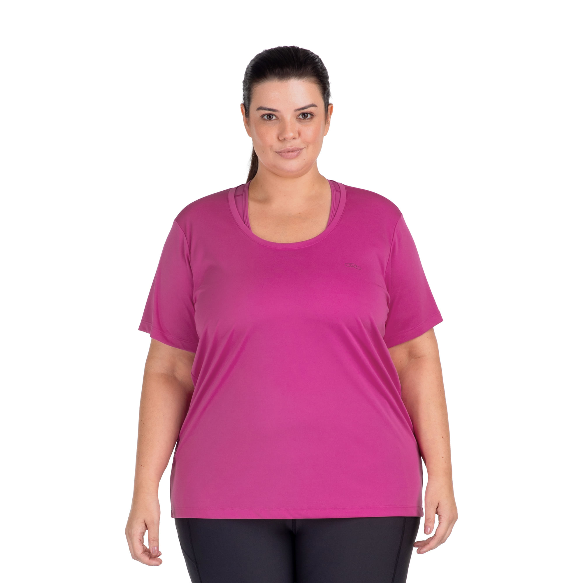 Camiseta Essential Manga Curta Olympikus Plus Size — foto do produto em fundo branco