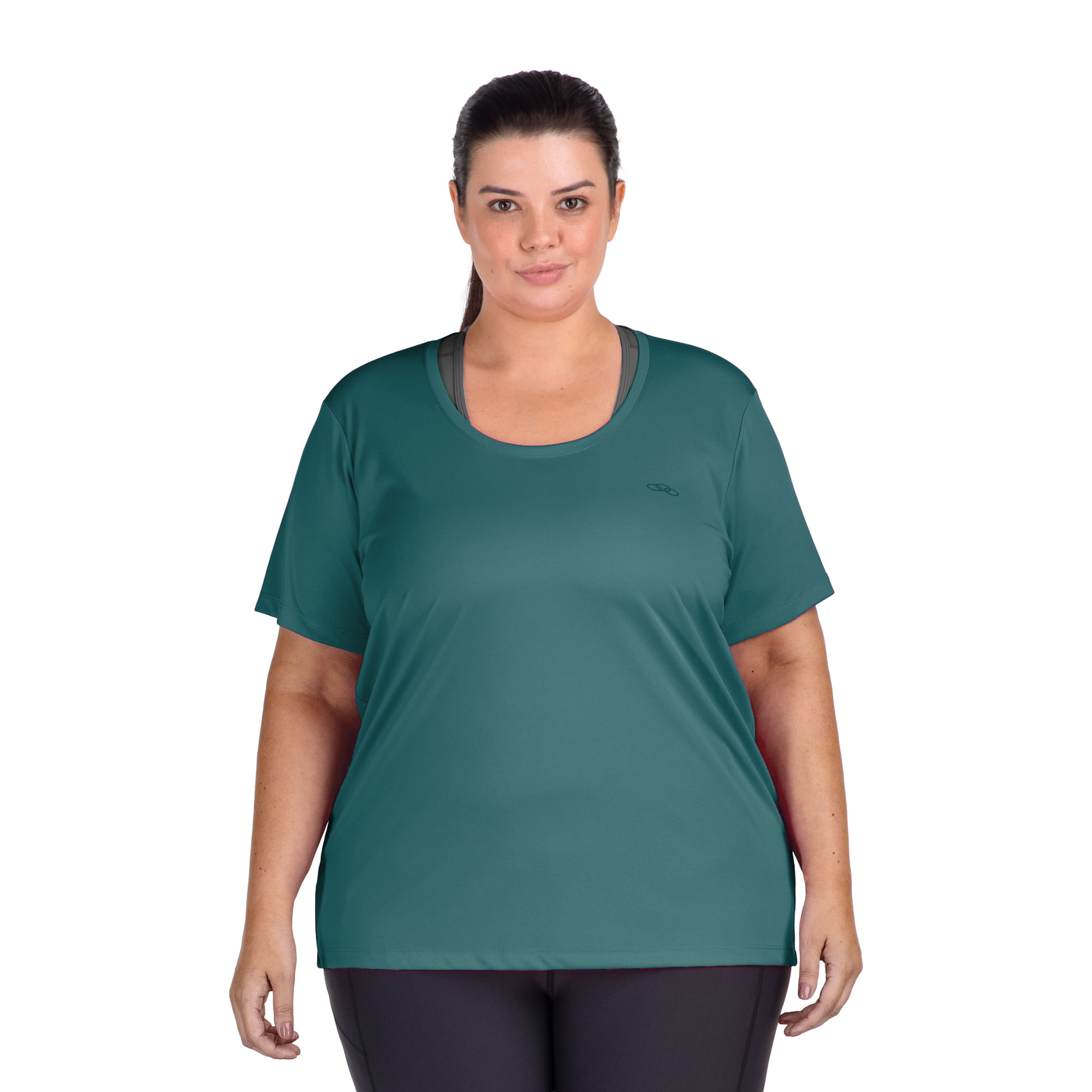 Camiseta Essential Manga Curta Olympikus Plus Size — foto do produto em fundo branco