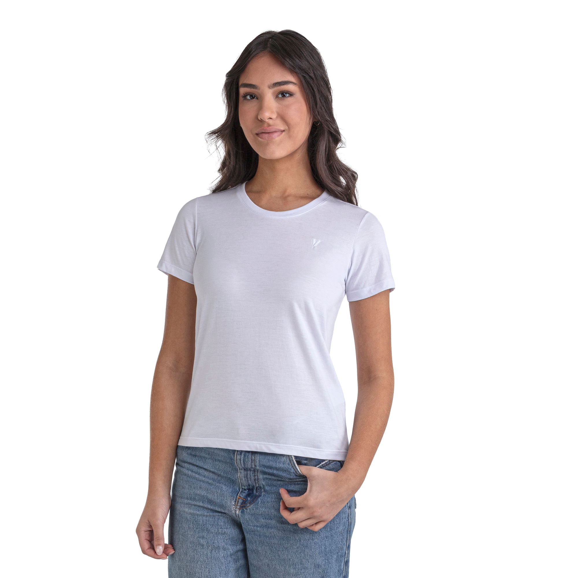 Camiseta Feminina Vulcabras — foto do produto em fundo branco