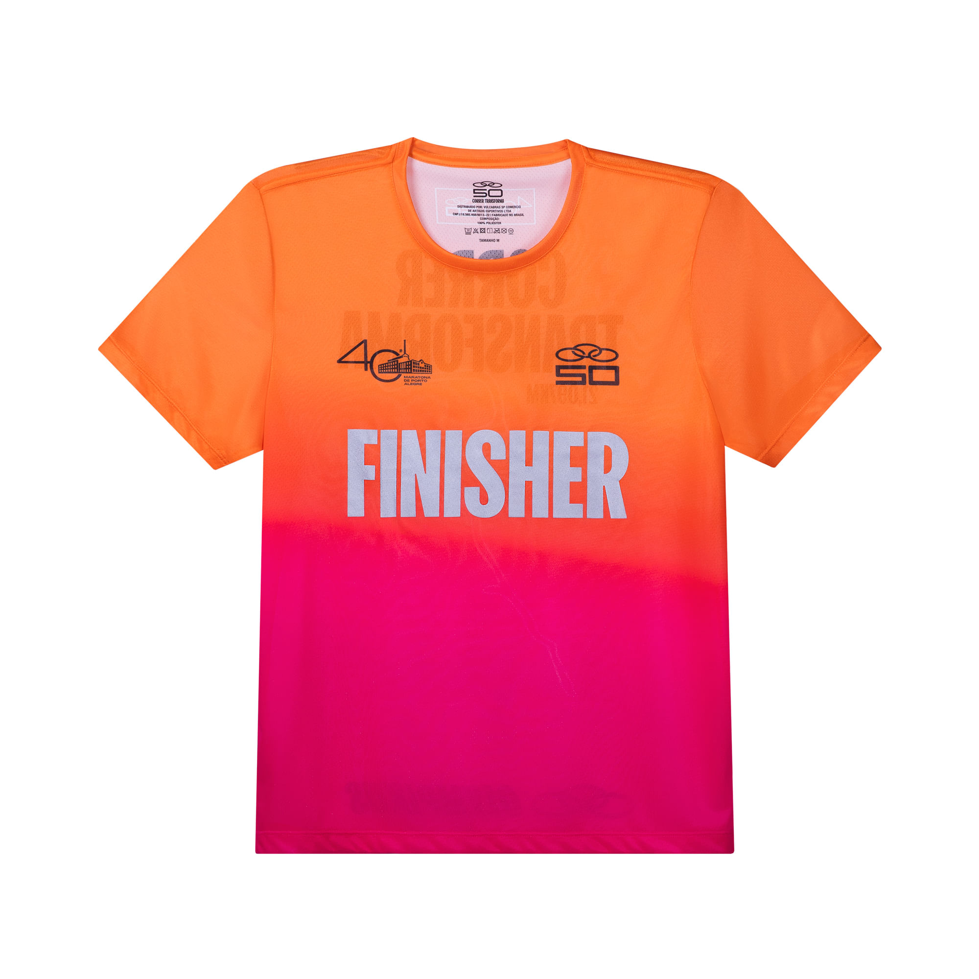 Camiseta Finisher POA 21K Olympikus — foto do produto em fundo branco