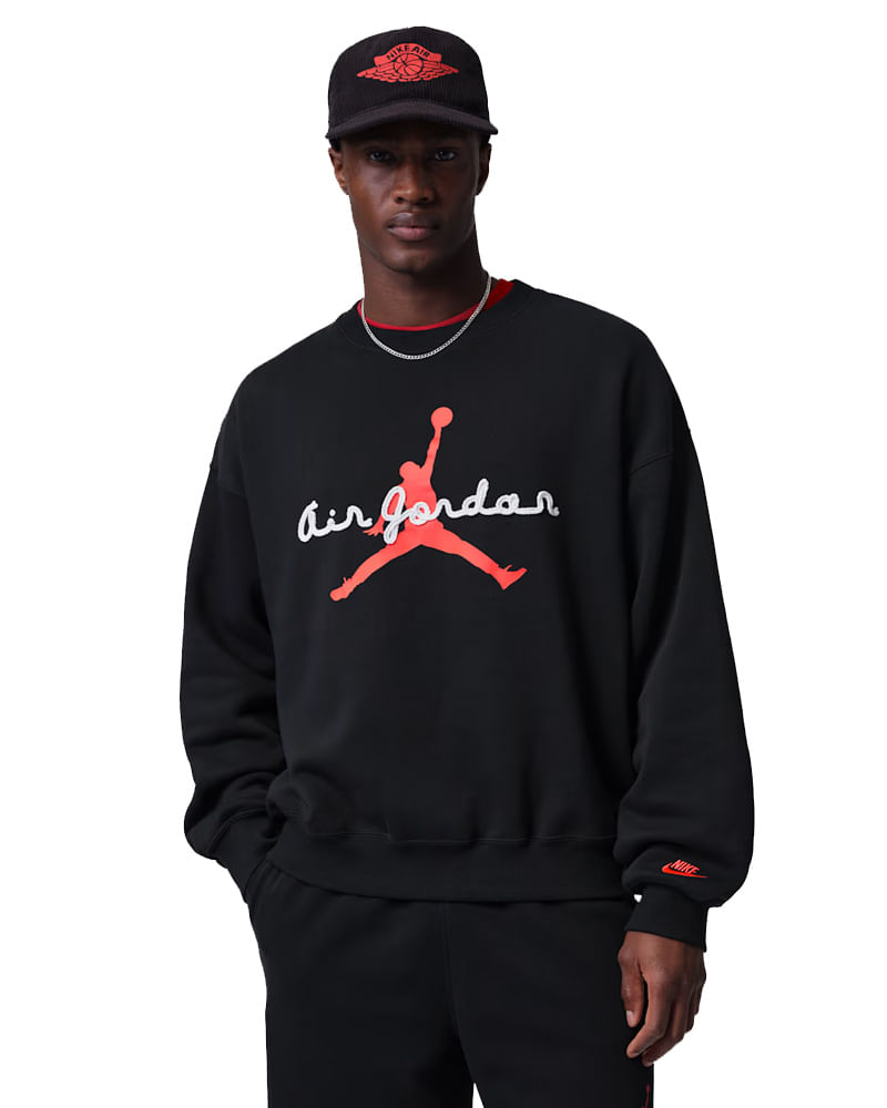 Camiseta Jordan Brooklin AJ6 Fleece Crew Masculina — foto do produto em fundo branco