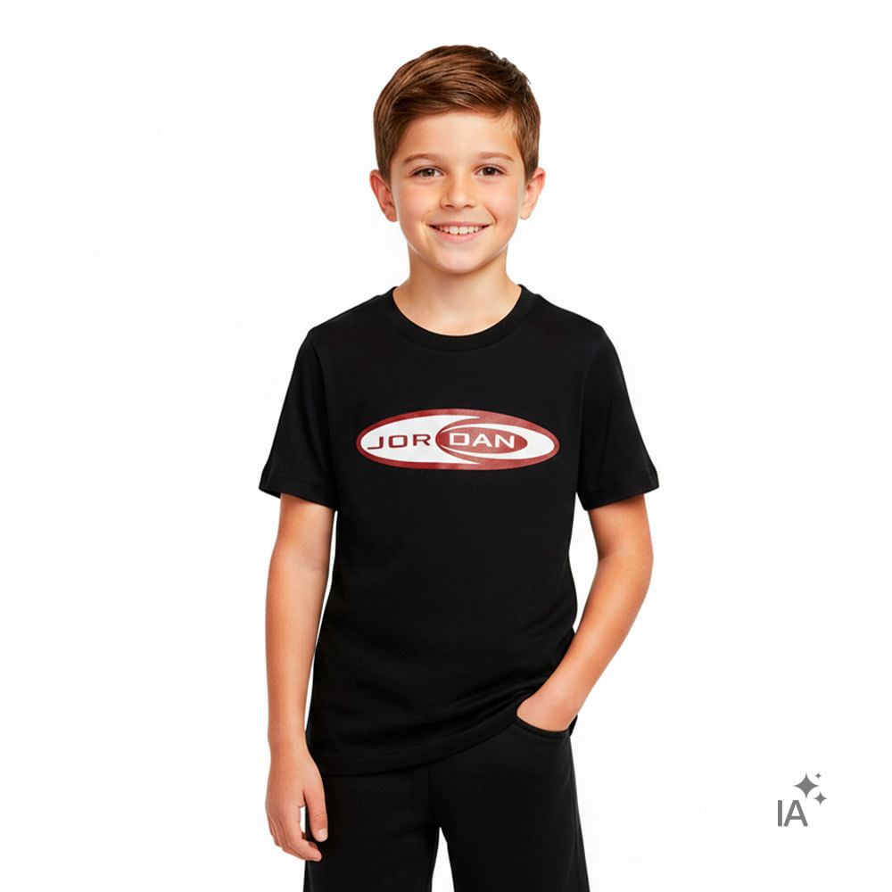 Camiseta Jordan Infantil — foto do produto em fundo branco