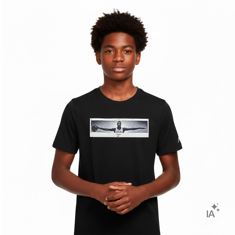 Camiseta Jordan Wings Infantil — foto do produto em fundo branco