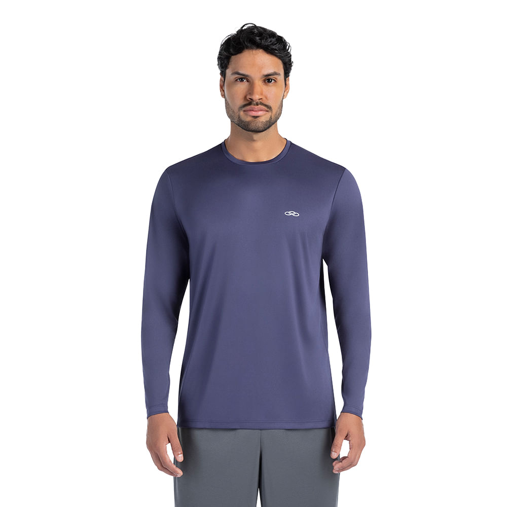 Camiseta Manga Longa Essential Olympikus Masculina — foto do produto em fundo branco