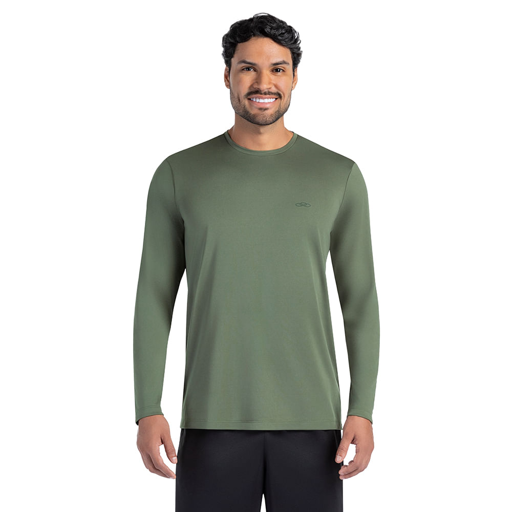 Camiseta Manga Longa Essential Olympikus Masculina — foto do produto em fundo branco