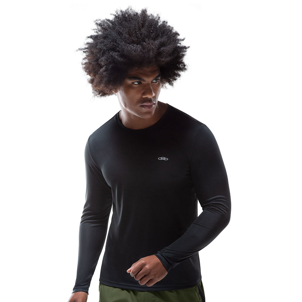 Camiseta Manga longa Essential Olympikus Masculina — foto do produto em fundo branco