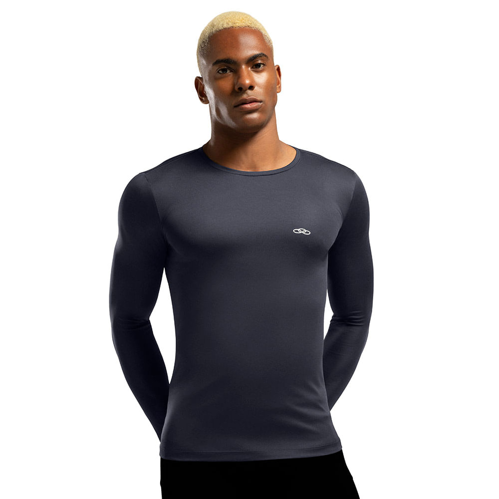 Camiseta Manga Longa Essential Olympikus Masculina — foto do produto em fundo branco