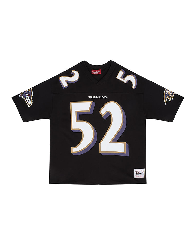Camiseta Mitchell & Ness Baltimore Ravens Masculina — foto do produto em fundo branco