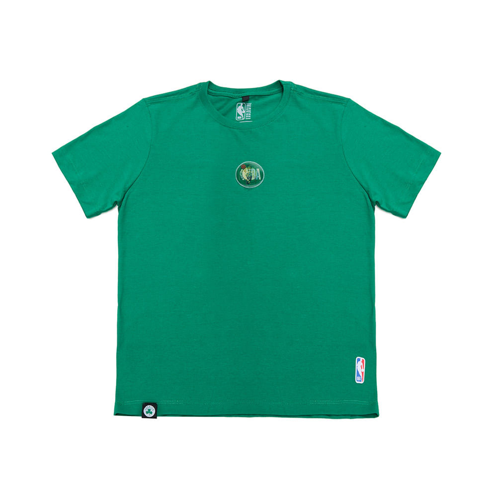 Camiseta Nba Boston Celtics Infantil — foto do produto em fundo branco