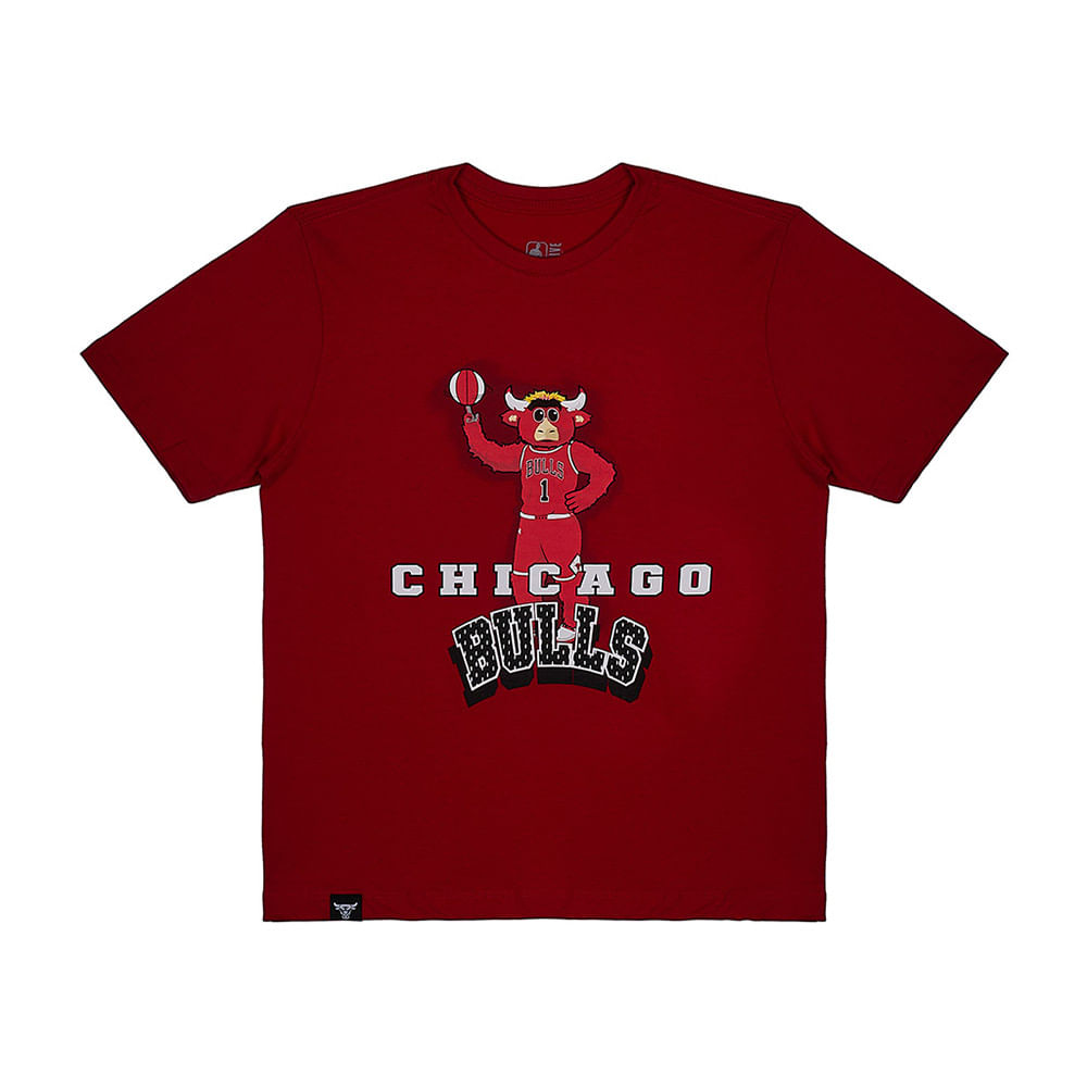 Camiseta Nba Chicago Bulls Infantil — foto do produto em fundo branco