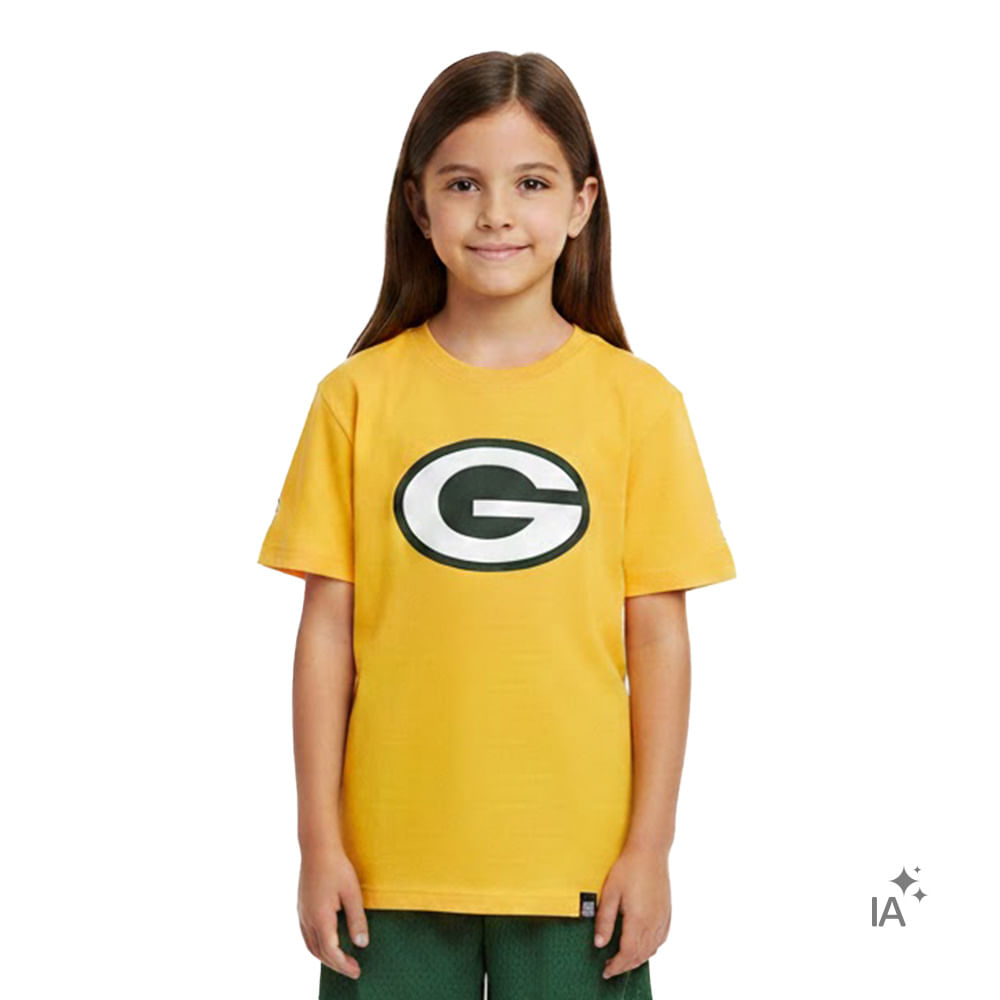 Camiseta Nfl Gbay Infantil — foto do produto em fundo branco