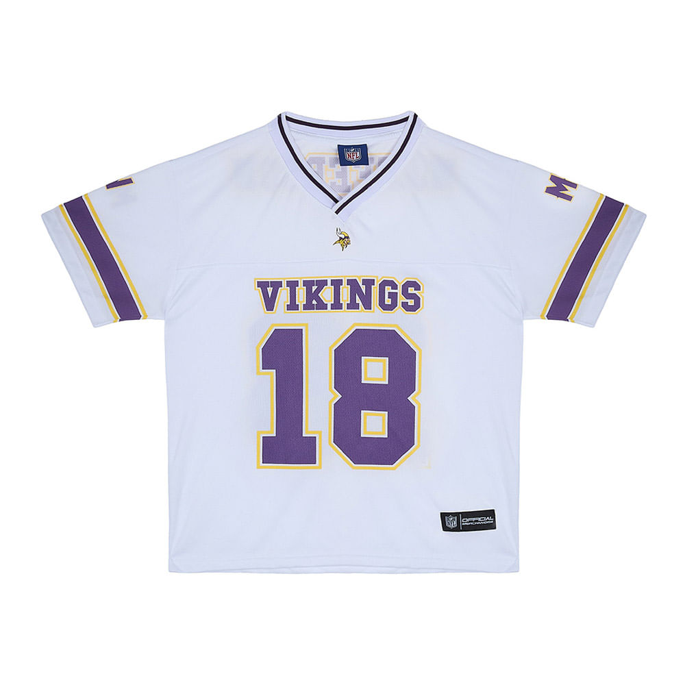 Camiseta Nfl Jeff Oversized Infantil — foto do produto em fundo branco