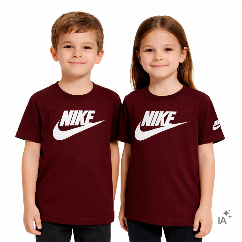 Camiseta Nike Futura Infantil — foto do produto em fundo branco