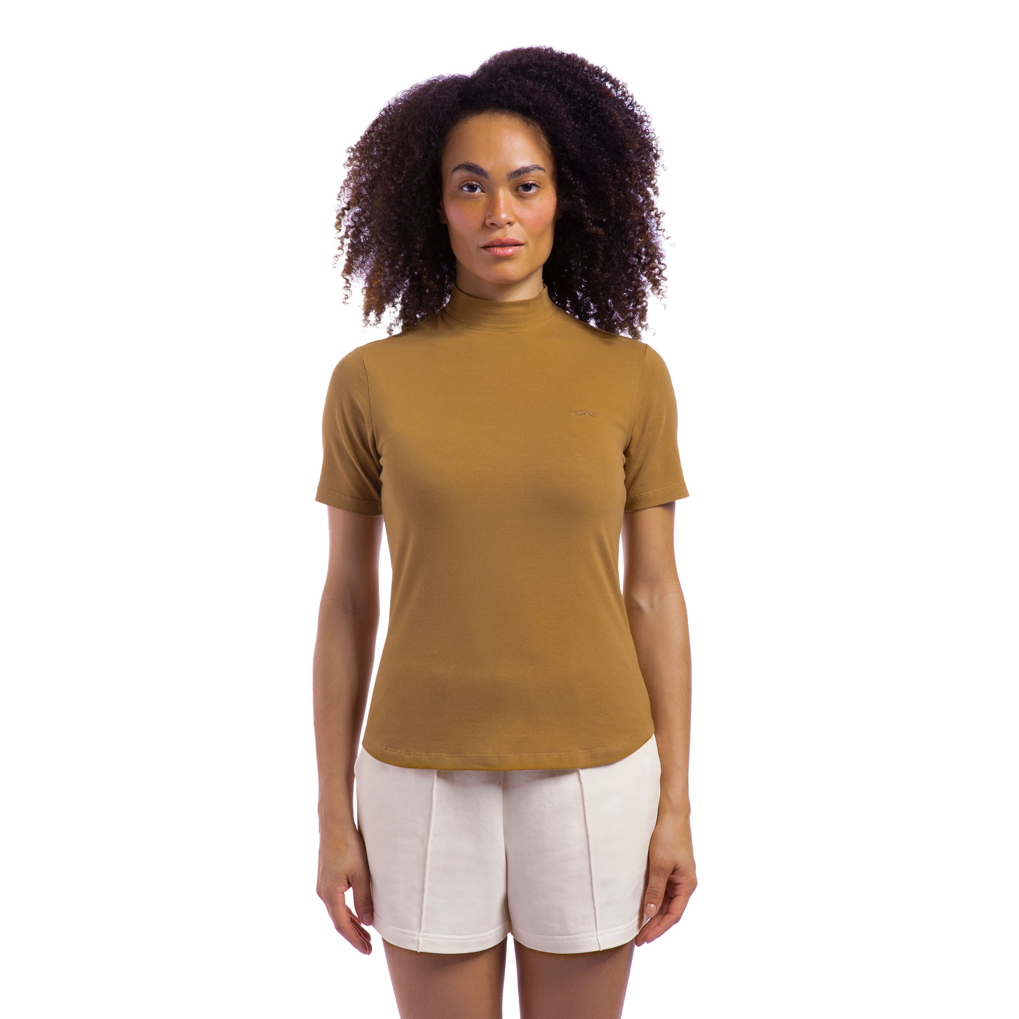 Camiseta Olympikus Comfy Gola Alta Feminina — foto do produto em fundo branco