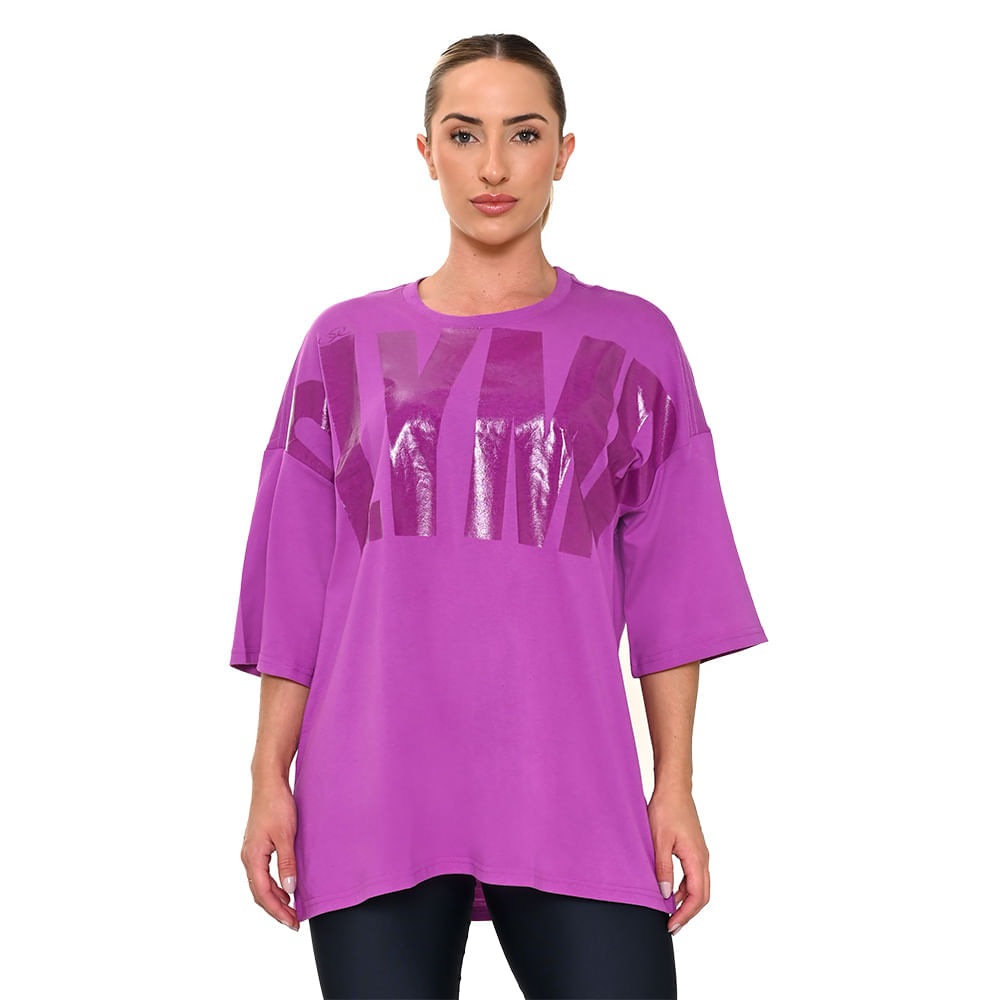 Camiseta Over Olympikus Feminina — foto do produto em fundo branco