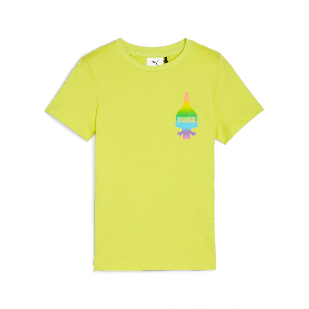 Camiseta Puma X Trolls Infantil — foto do produto em fundo branco