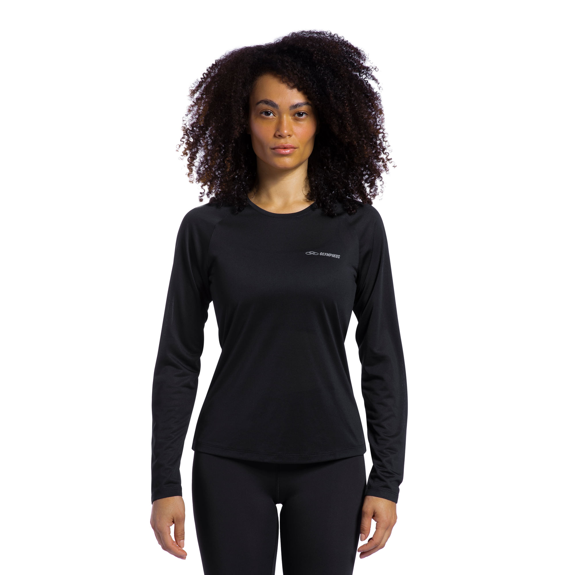 Camiseta Runner Manga Longa 2.0 Feminina — foto do produto em fundo branco