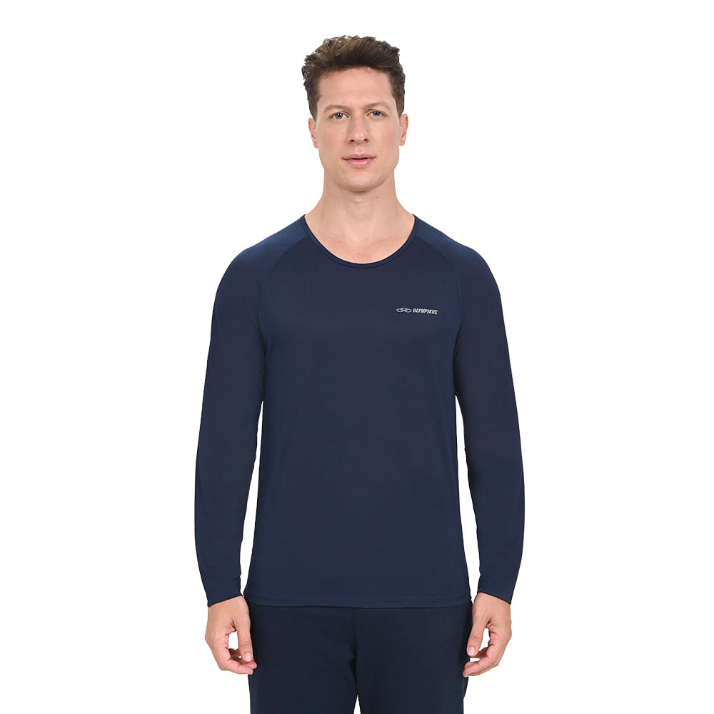 Camiseta Runner Manga Longa 2.0 Olympikus Masculina — foto do produto em fundo branco