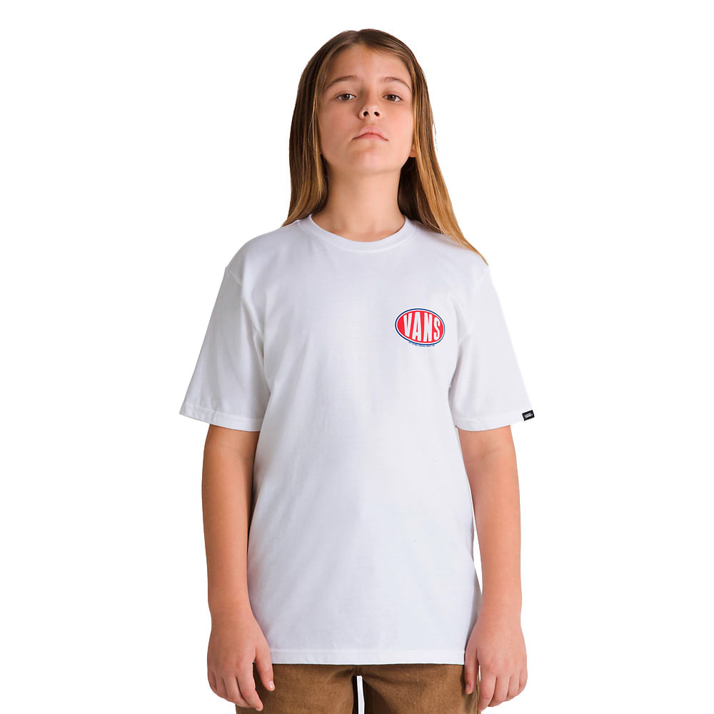 Camiseta Vans Spray On Ss Infantil — foto do produto em fundo branco