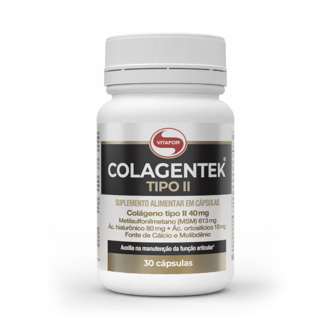 COLAGENTEK® TIPO II 30 Cápsulas — foto do produto em fundo branco