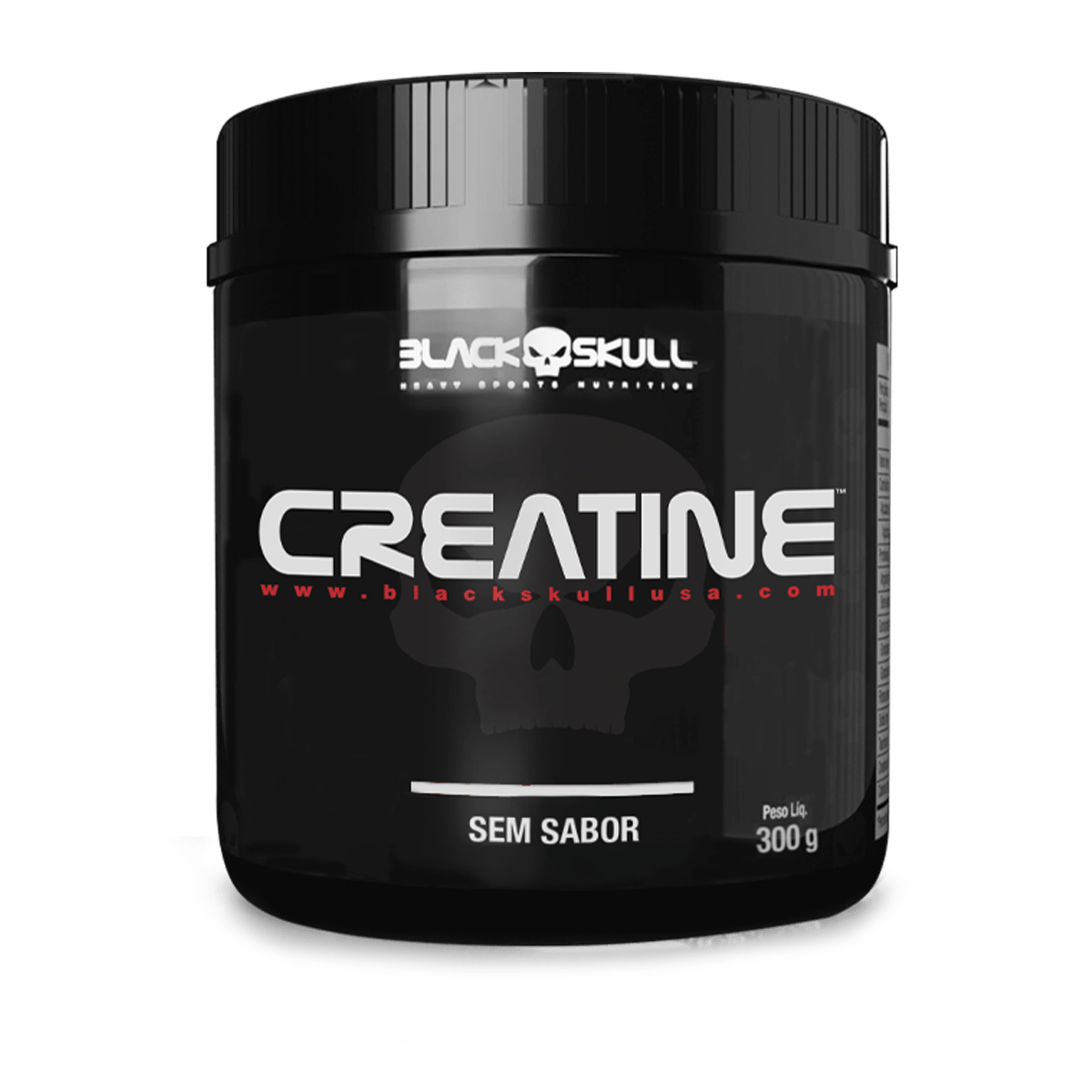 Creatine - Creatina Monohidratada - 300g - Black Skull — foto do produto em fundo branco