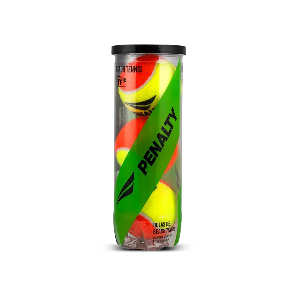 Kit Com 3 Bolinhas Beach Tennis Penalty — foto do produto em fundo branco