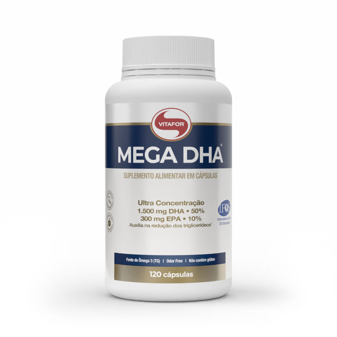MEGA DHA®: Ômega 3 120 Cápsulas — foto do produto em fundo branco