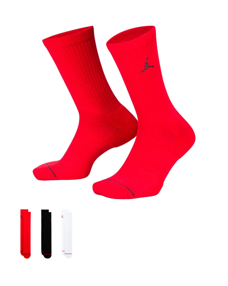 Meia Jordan Everday Cush Poly Crew 3 Pares Unissex — foto do produto em fundo branco
