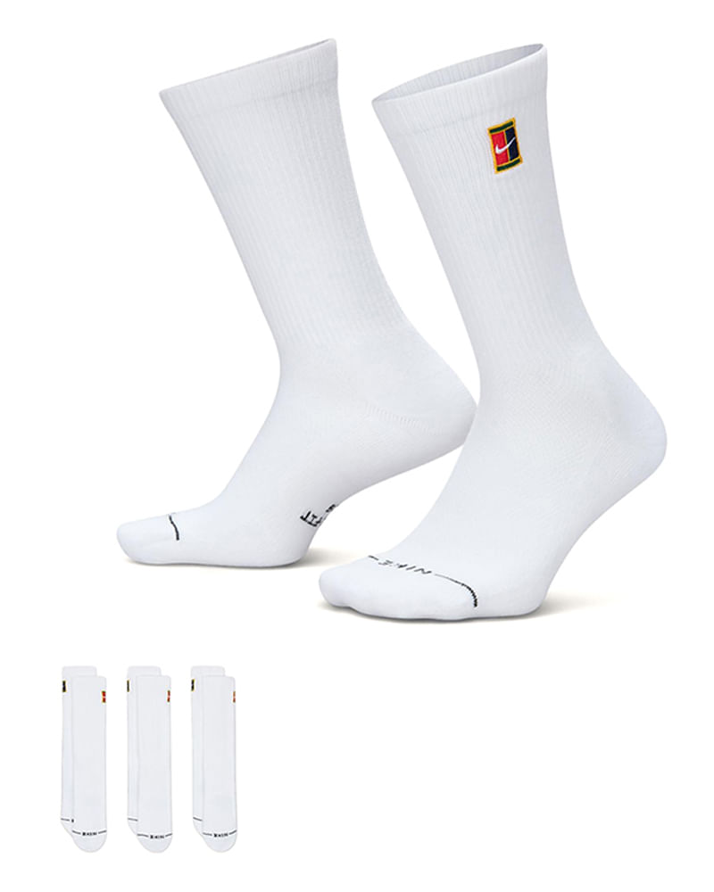 Meia Nike Everyday Elevated Crew 3 Pares Unissex — foto do produto em fundo branco
