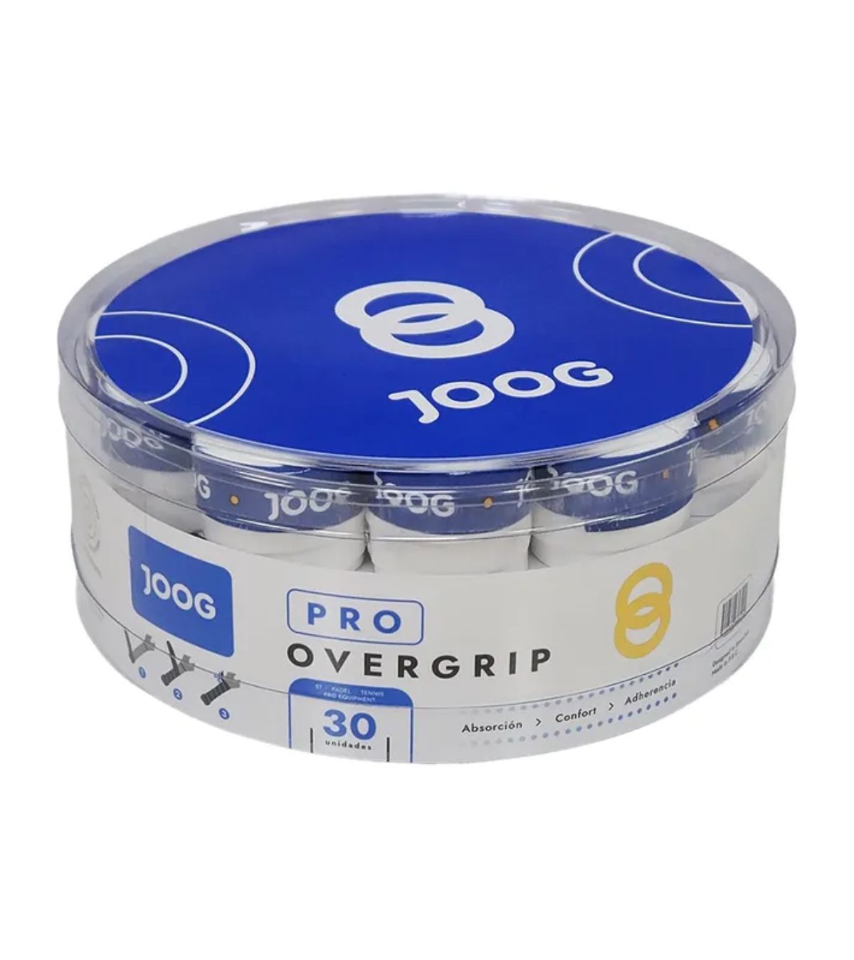 Overgrip Joog Pro MG60 Branco (unidade) — foto do produto em fundo branco