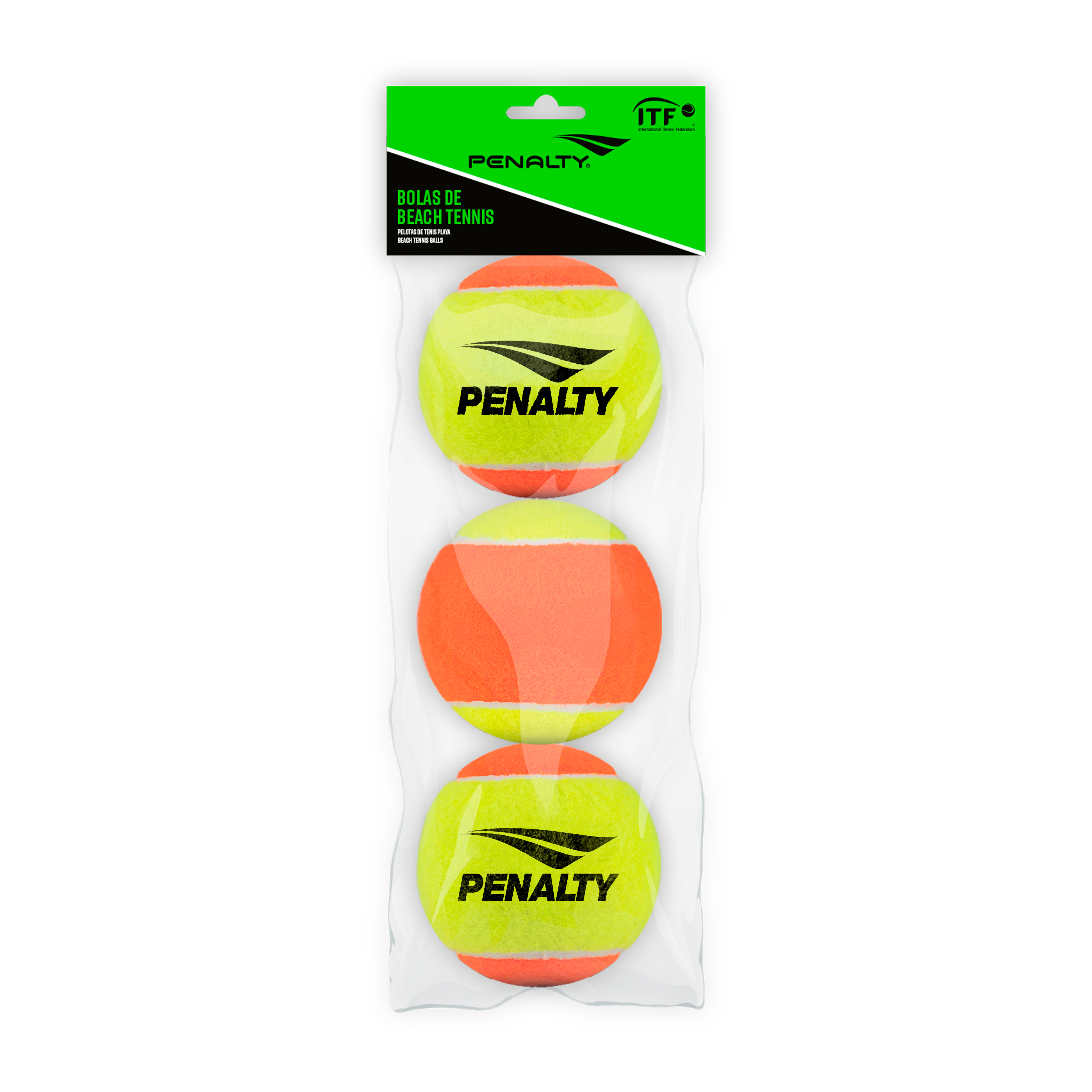 Pack 3 Bolinhas Beach Tennis Penalty — foto do produto em fundo branco