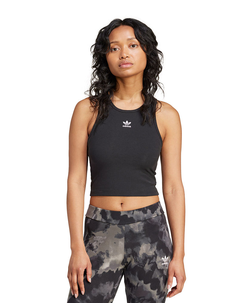 Regata adidas Ess Rib Feminina — foto do produto em fundo branco