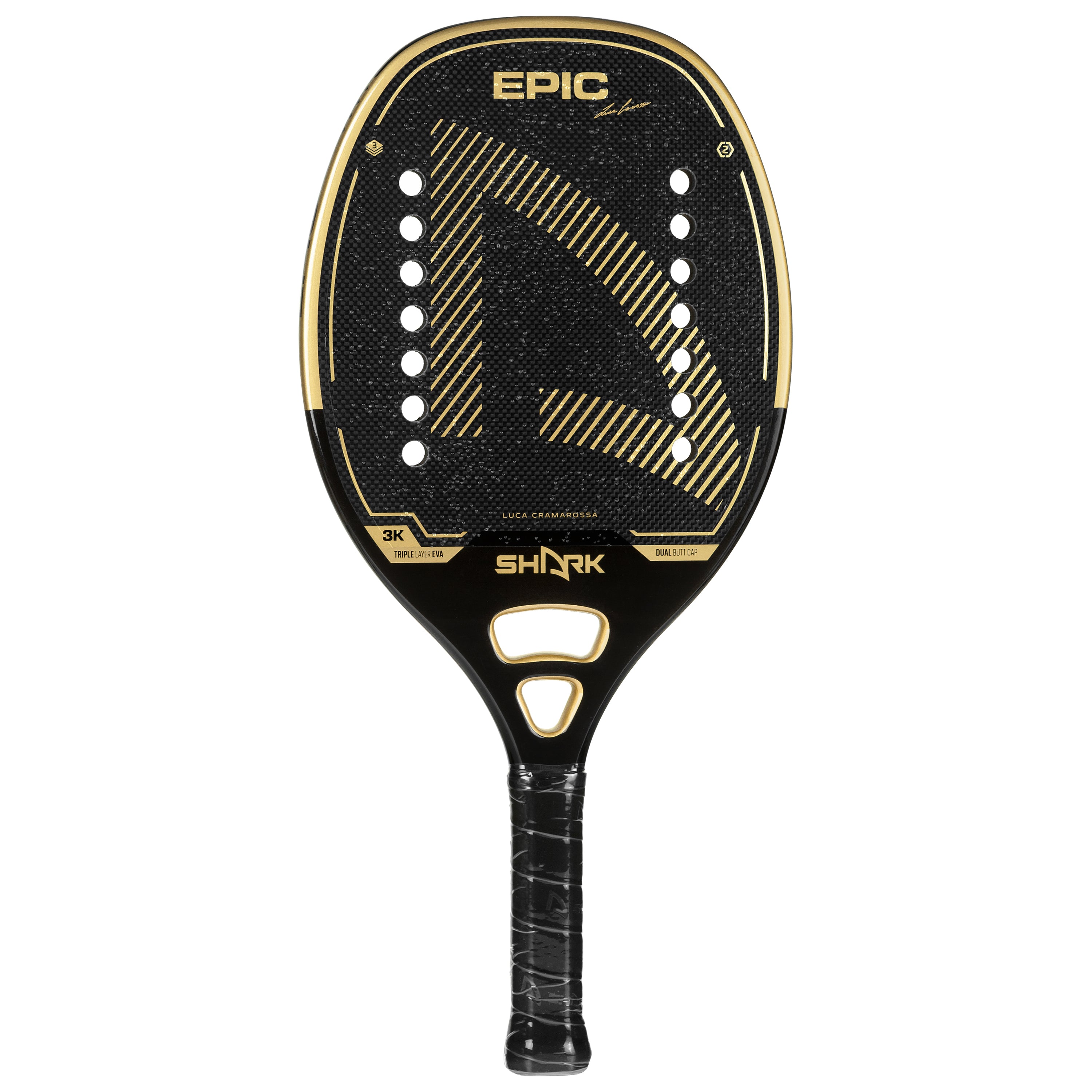 Shark Raquete Beach Tennis Epic 22 Mm By Luca Cramarossa — foto do produto em fundo branco