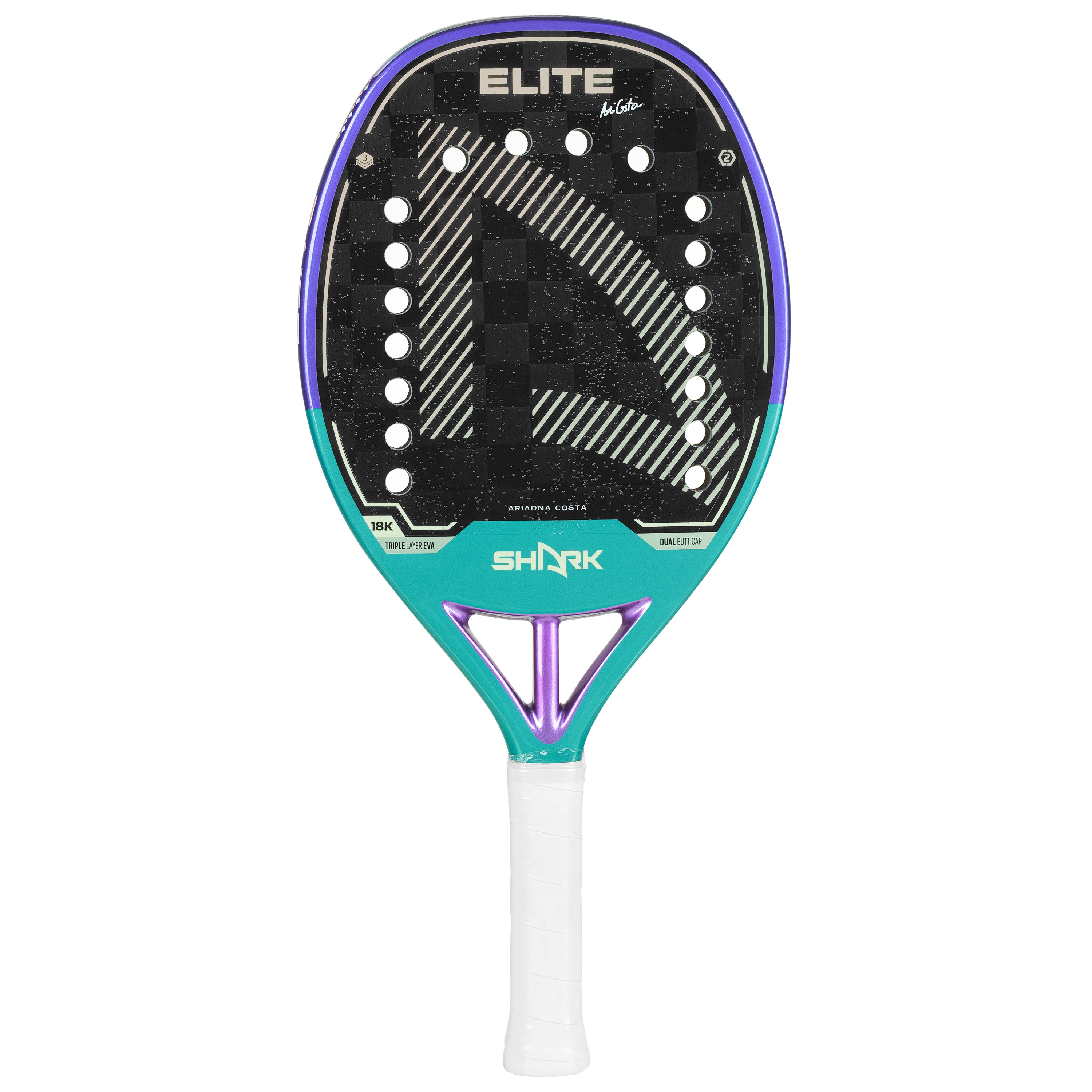 Shark Raquete Beach Tennis Elite 18K 21 Mm By Ariadna Costa — foto do produto em fundo branco