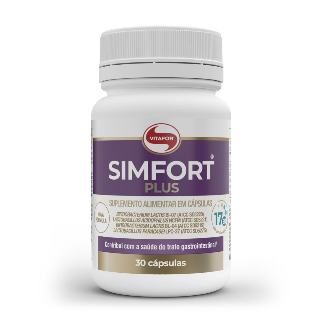 SIMFORT® PLUS 30 Cápsulas — foto do produto em fundo branco