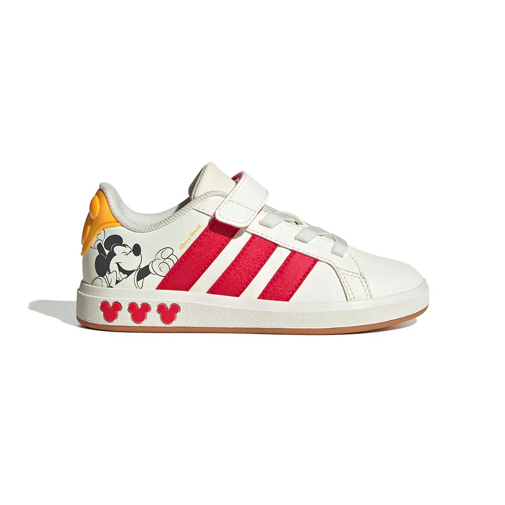Tênis adidas Grand Court Mickey EL K Infantil — foto do produto em fundo branco