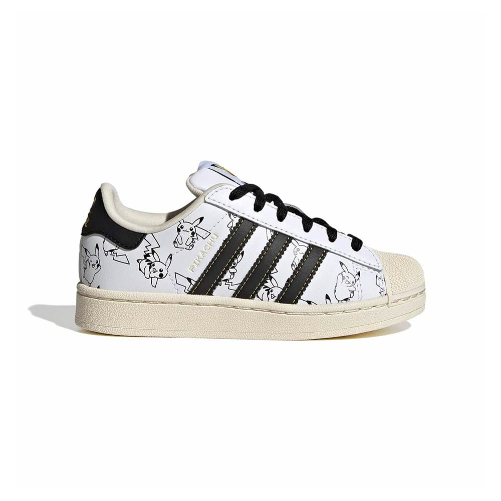 Tênis adidas Superstar C Pokémon Pikachu Infantil — foto do produto em fundo branco