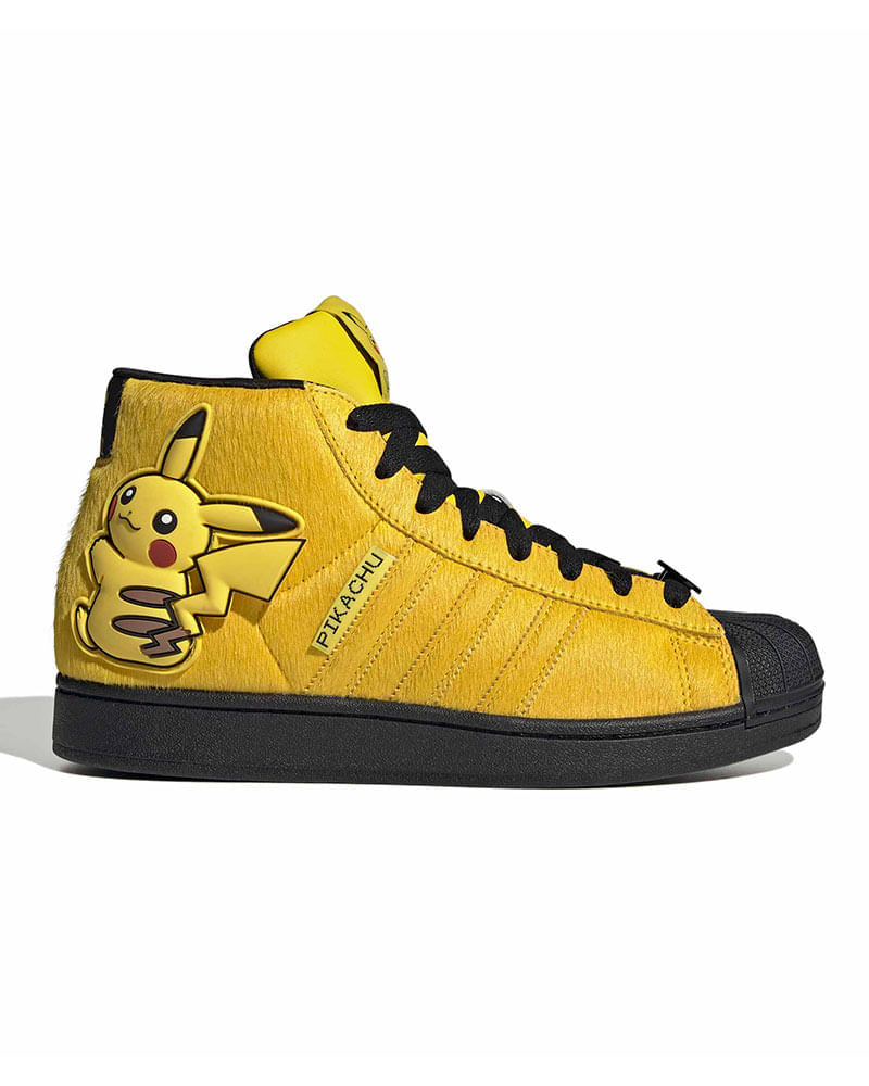 Tênis adidas Superstar Mid Pokémon Pikachu Unissex — foto do produto em fundo branco