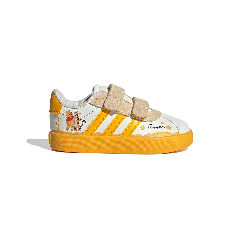 Tênis adidas VL Court Disney Pooh Infantil — foto do produto em fundo branco