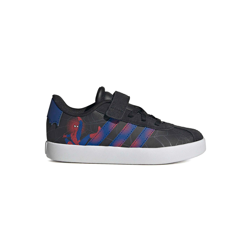 Tênis adidas VL Court Spider Man EL C Infantil — foto do produto em fundo branco