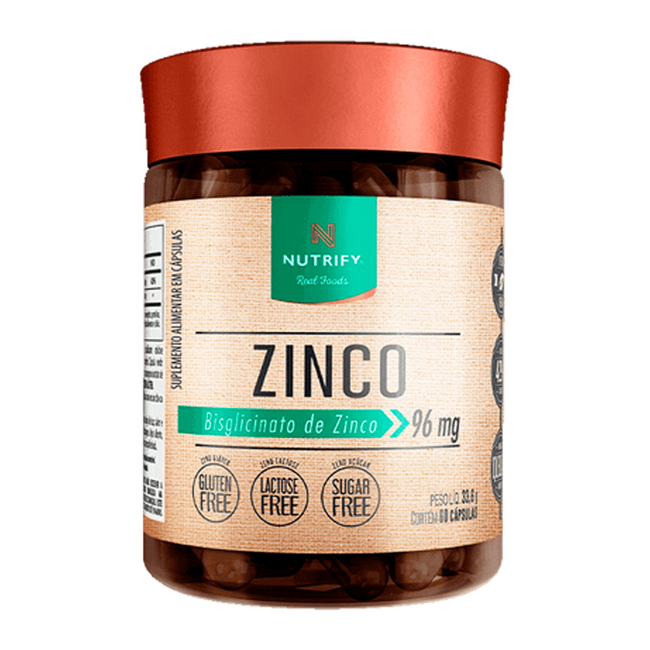 Zinco — foto do produto em fundo branco